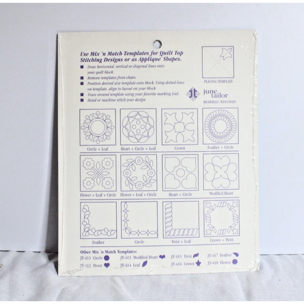 June Tailor Mix N Match Templates for Quilters Quilting Lot of 3 Quilting Tool - Picture 5 of 5